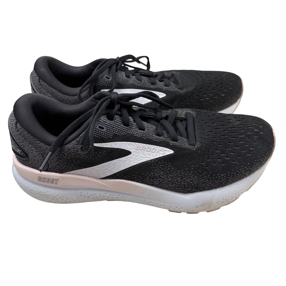 Brooks Ghost 16 Womens Running Shoes Black Pink 1204071B077 Size 9.5
